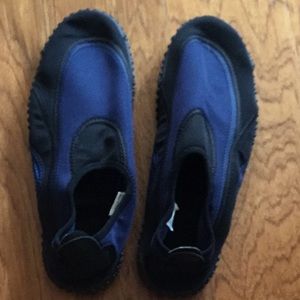 Women’s Navy and Black Swim Shoes. Size 10